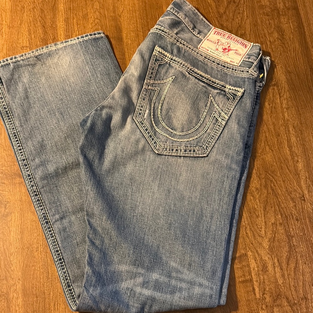 True Religion Blue Straight Leg Jeans Classic Style